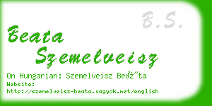 beata szemelveisz business card